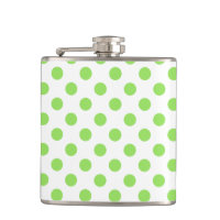 Lime and white polka dots