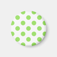 Lime and white polka dots