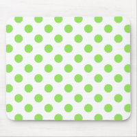 Lime and white polka dots