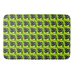 Lime And Yellow Lawn Bowls Pattern, Bath Mat