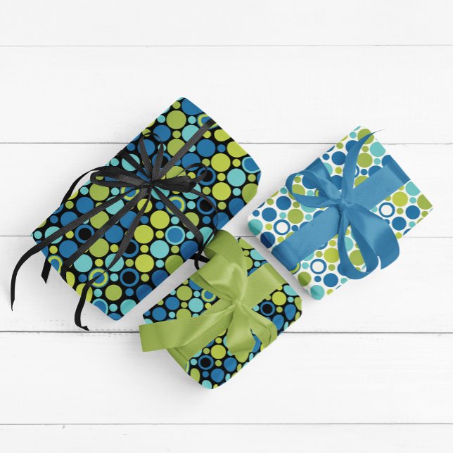 Lime & Aqua Bubble MCM Wrapping Paper Sheet (Creator Uploaded)