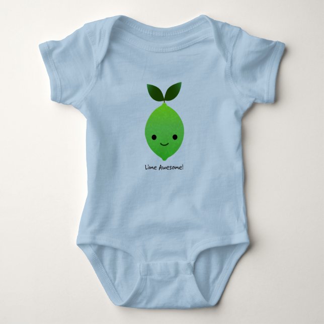 Lime Awesome Kawaii Lime Baby Bodysuit (Front)