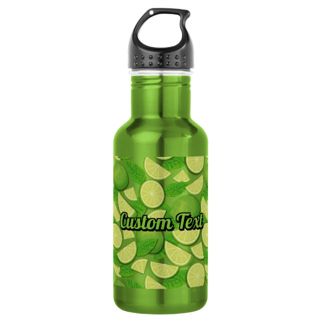Lime Background 532 Ml Water Bottle (Front)