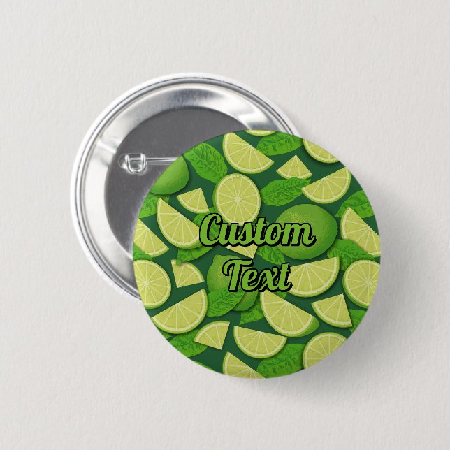 Lime Background 6 Cm Round Badge (Front & Back)