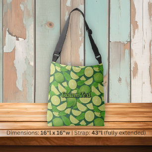 Lime Background Crossbody Bag
