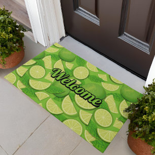 Lime Background Doormat