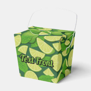 Lime Background Favour Box
