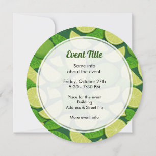 Lime Background Invitation
