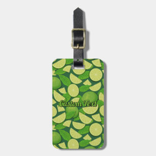 Lime Background Luggage Tag
