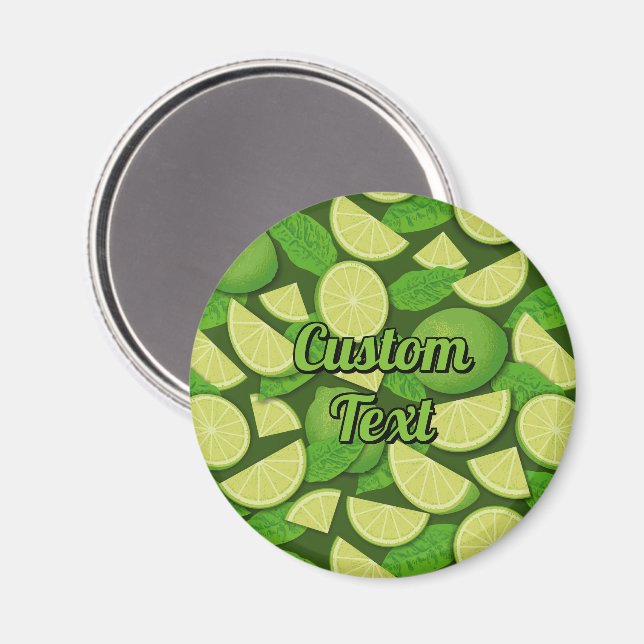Lime Background Magnet (Front/Back)