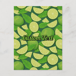 Lime Background Postcard