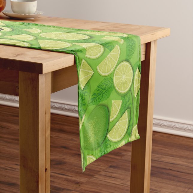 Lime Background Short Table Runner (In Situ)