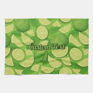 Lime Background Tea Towel