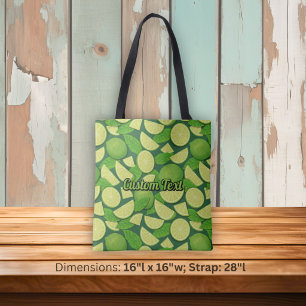 Lime Background Tote Bag
