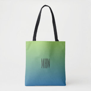 Lime Blue Gradient custom monogram bags