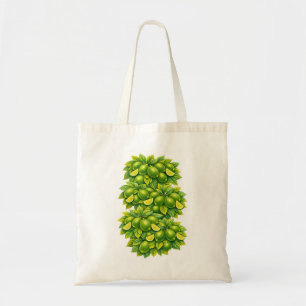 Lime Botanical Citrus Fruit Tote Bag