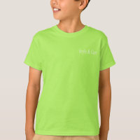 Lime Boys T Shirt with Personalised Brand Name