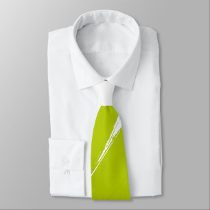 Lime Brush Modern White Background Tie