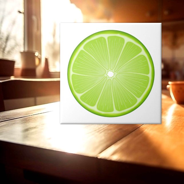 Lime Ceramic Tile (Lime Ceramic Tile. For home  cooks and garden enthusiasts! Add a splash of zest to your kitchen!)