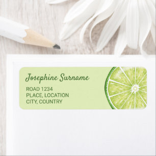 Lime Citrus Fruit Illustration With Custom Text