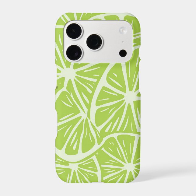Lime Citrus Pattern – Retro Green Fruit Esthetic (Back)