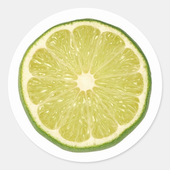 lime classic round sticker (Front)