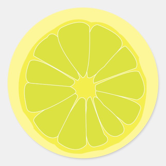 Lime  classic round sticker (Front)
