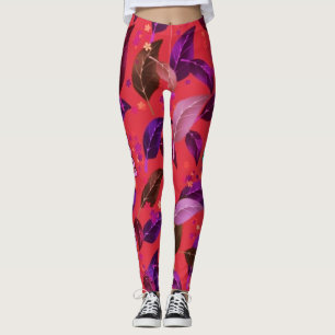 Lime colour Leafs n flowers Leggings