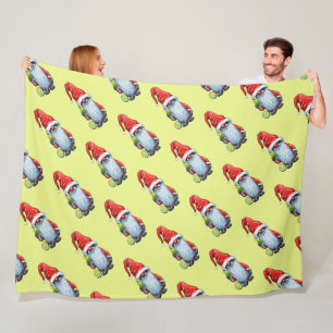 Lime-coloured Grape-Juice Skaal to the Snowy-Seaso Fleece Blanket