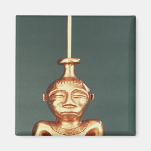 Lime Container of Cast Gold, Quimbaya Magnet