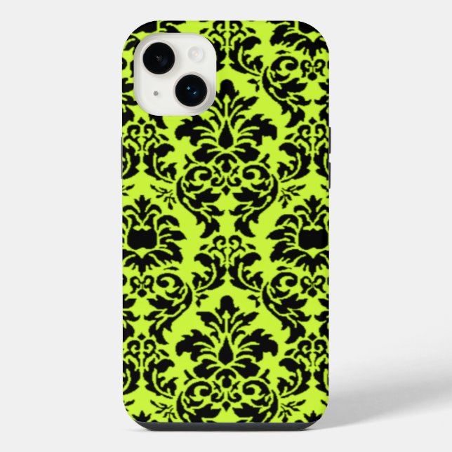 Lime Damask iPhone Case (Back)