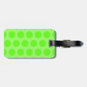 Lime Dots Luggage Tag