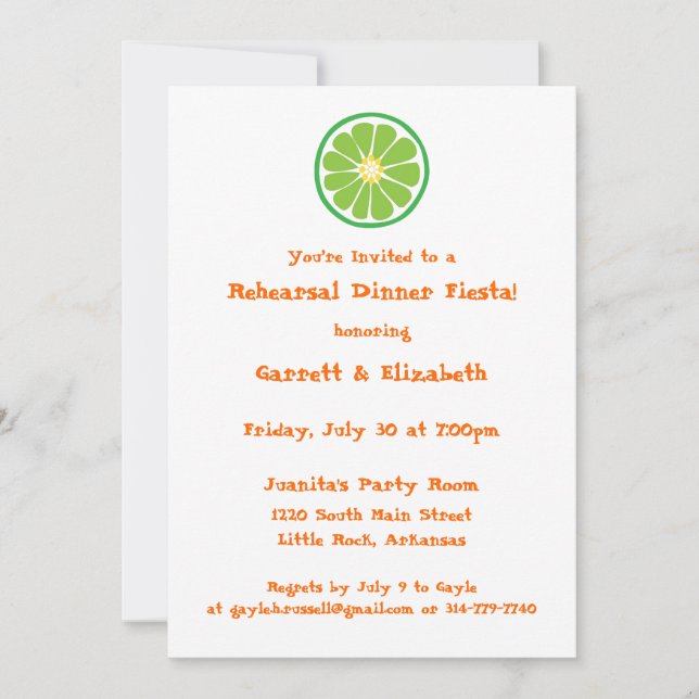 Lime Fiesta Invitation (Front)