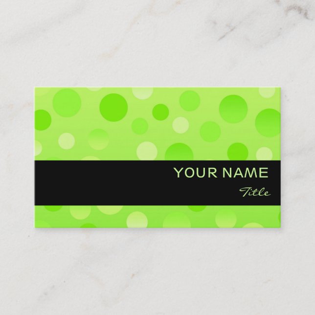 Lime Fizz business card template black stripe (Front)