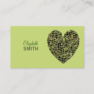 Lime Foodies Food Lovers Custom Business Card