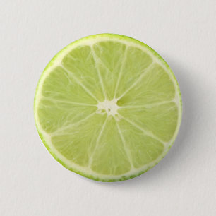 Lime Fruit Fresh Slice 6 Cm Round Badge