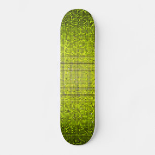 Lime Glitter Sequin Disco Glitz Comp Skateboard