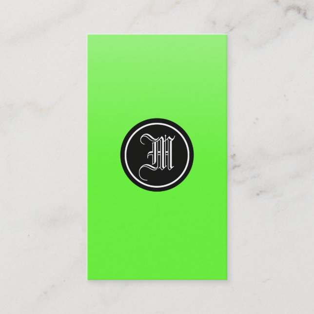 Lime Gothic Business Card (Front)