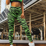 Lime gree Zebra print Leggings<br><div class="desc">These zebra print leggings are designed with a captivating twist, featuring lime Green-coloured zebra stripes that add a bold and vibrant touch to the classic zebra pattern. The unique combination of the traditional zebra pattern with the striking lime Green hue creates a striking and eye-catching look that is sure to...</div>
