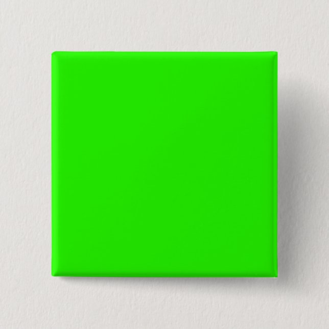 Lime Green 15 Cm Square Badge (Front)