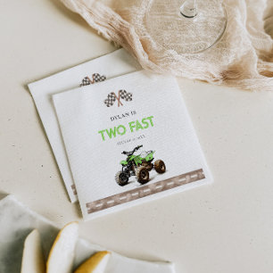 Lime Green 4 Wheeler Bike Birthday Napkin