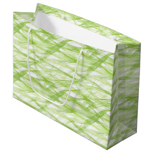 Lime Green Abstract Birthday Large Gift Bag