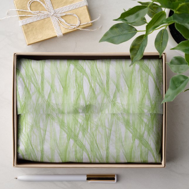 Lime Green Abstract Birthday Tissue Paper (Gift)