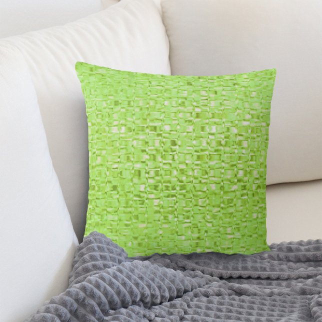 Lime Green Abstract Glass Pillow (Creator Uploaded)