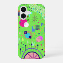 Lime Green Abstract Print