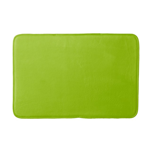 Lime Green Accent Colour Ready to Customise Bath Mat (Front)