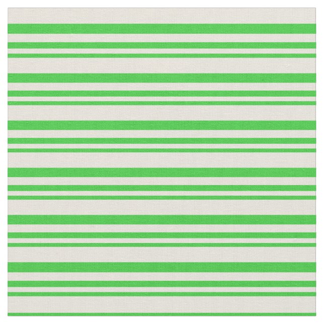 Lime Green and Beige Coloured Pattern Fabric (Close Up)