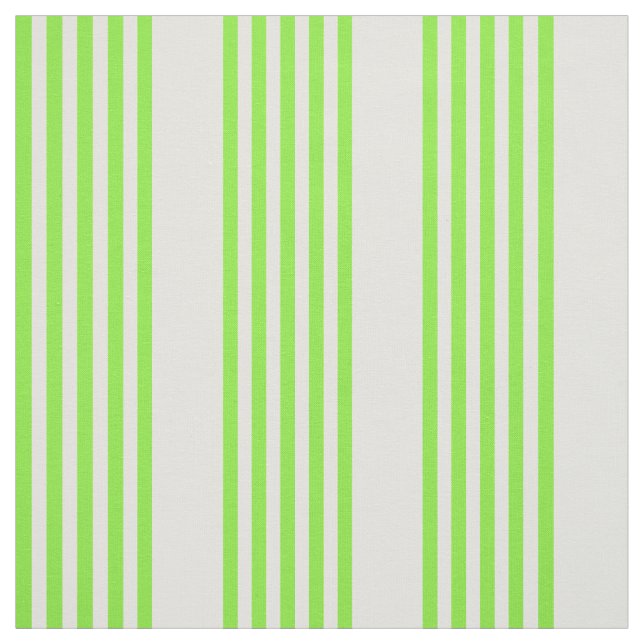 Lime green and beige five stripes pattern fabric (Swatch)