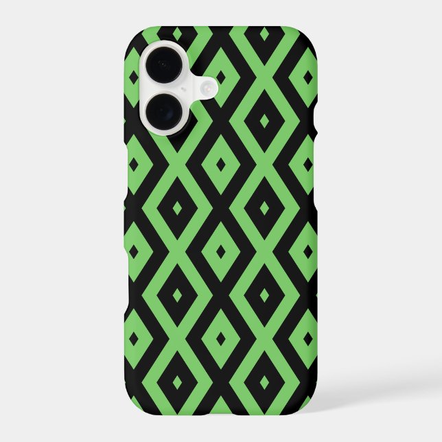 Lime green and black diamond pattern (Back)