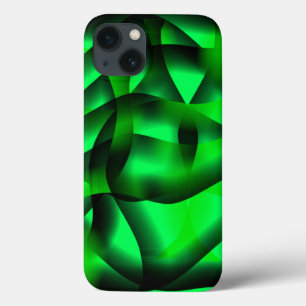 Lime green and black ripples, with some shadow? iPhone 13 case